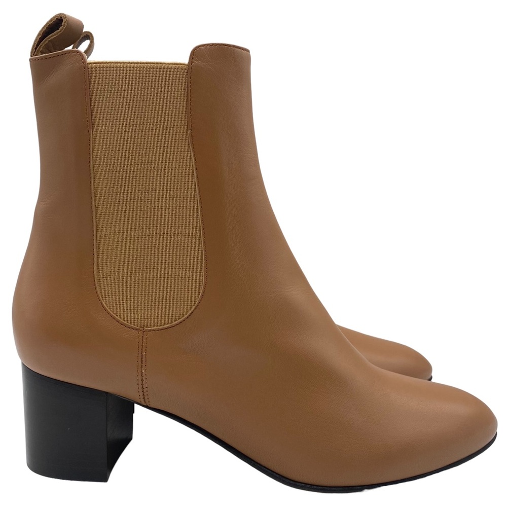 Kahmune Women's Boots Mila Nappa Leather Ankle Heeled Chelsea Neutral Winter NEW - Picture 2 of 11